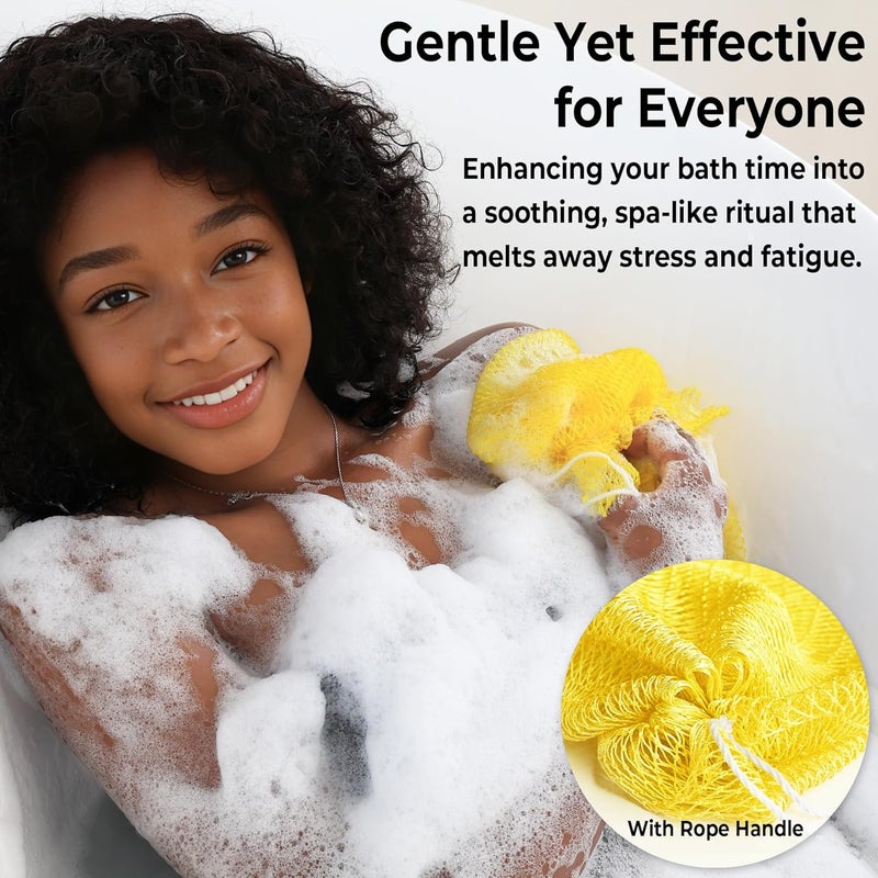RelaxScene African Net Sponge with Knots - 2 Pieces Exfoliating Body Scrubber Bath Sponge - Back Scrubber Washcloth for Shower - Real African Scrub Exfoliator Body Care for Women - Image 4